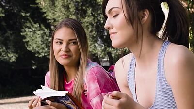 Lesbian foot fetish teens enjoy tribbing passionate sex