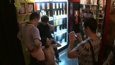 Euro beauty gang banged in public