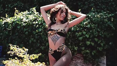 Gorgeous tattooed teen posed in hot lingerie and showed her stunning body