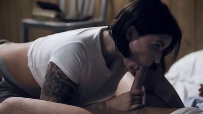 Tattooed teen anal fucked in front of 2 religious teachers