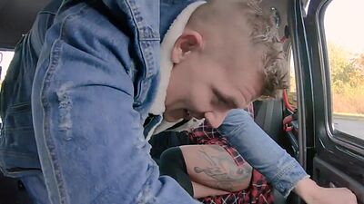 Fire looking tattooed MILF fucked in cab by cabdriver