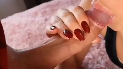 POV BlowJob and Cum in Mouth Happy new Year from Kristina Sweet Luxury Girl