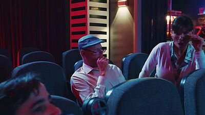 Two teens caught by older couple having sex in cinema