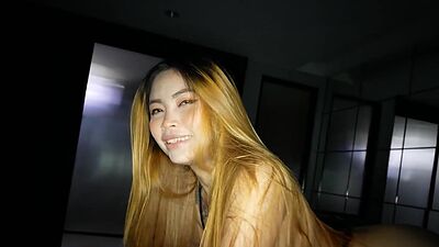 Massage and ass licking by Asian teen before guy fucked her tight pussy