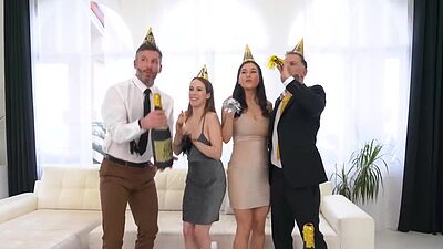 Jackie and Jasmine Hot Wild Party Send-Off Foursome