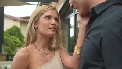 Guy and friend dp fucking small tit petite blonde girlfriend