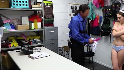 Teen Sera Ryder caught stealing a dildo by officer Tommy Gunn
