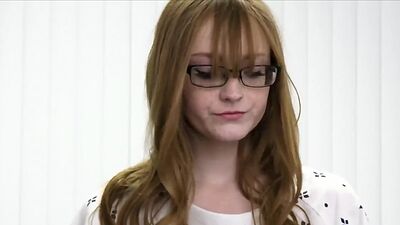 Doc hammering perky redhead during check up