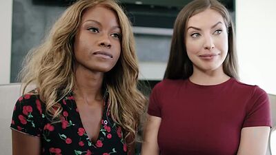 Straight gfs licking pussy and facesitting busty lesbian recruiters