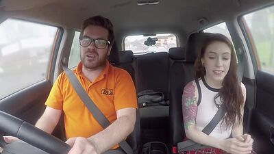 Driving student redhead babe public fucked outdoor