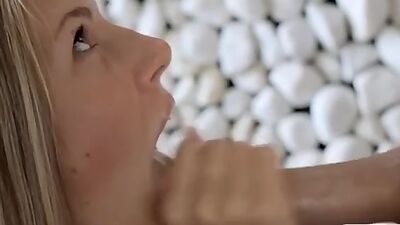 Glamour teen Anjelica banged on a chair