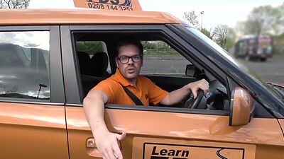 Cabdriver MILF in stockings fucked outdoor by military man