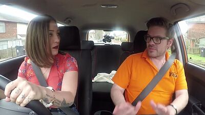 Driving tutor public fucks big ass and bigboobs MILF outdoor