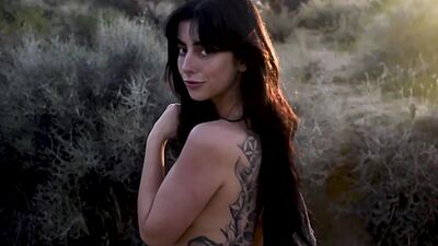 Big tits teen posing naked for Playboy and showed beautiful tattooed body