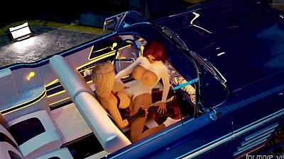 Big tits futanri babes threesome fucking in a 3D animation