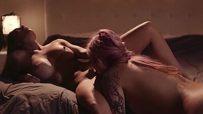 20yo small titted lesbos lick each others wet pussies