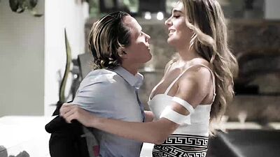 Huge cocks of Robby Echo and Quinton James down to Ella Reese throat