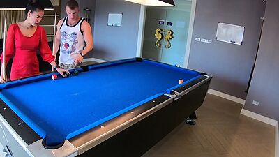 Big boobed amateur Thai teen Polly exactly knows how to handle big balls