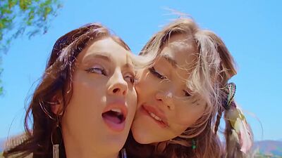 Hot blonde tranny Emma Rose fisted and dildoed outdoor by CIS Maddy May