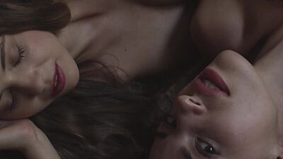 Perfect lesbian teens Oksana Oksi and European model Kay J posing together