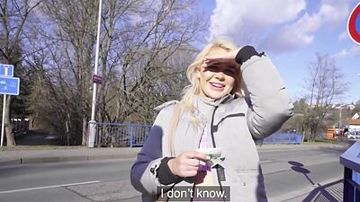Big titted blonde babe pussy fucked in POV in missionary