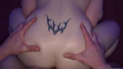 Hairy big titted brunette MILF doggy styled in POV fuck