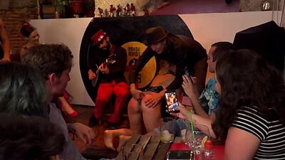 Public babe deepthroats cock after outdoor public exposing