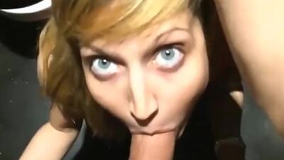 Club Manager Gets her Bossy Butt and Mouth Fuck in Work Toilet Point Of View Swallow