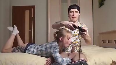 Hard Sex with a Friend on the Bed Big Cum point of view
