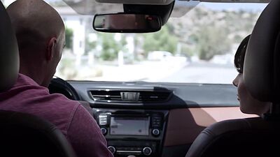 DILF Charles Dera anal fucked tiny Emma Jade outdoor