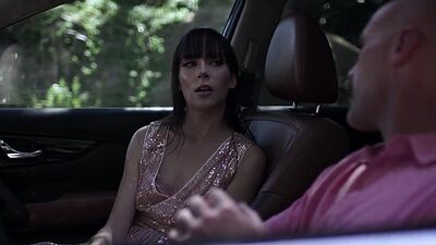 DILF Charles Dera anal fucked tiny Emma Jade outdoor