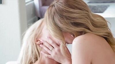 Big titted MILF seduces 1st time 19yo small tited lesbian