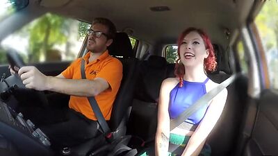 19yo throating car driver fucked by instructor in missionary