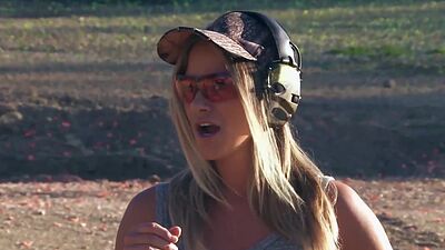 Bored blonde MILF housewife Olivia and big boobed GF Psalm testing big guns