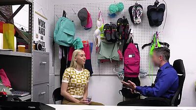 Officer does a strip search and a deep cavity search to Kay Lovely