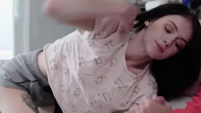 Trying to cure her uncontrollable orgasm condition leads always horny Rosalyn Sphinx to seduce and fuck her stepbrother