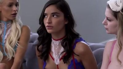 Snow White Cinderella and Sleeping Beauty turn an exterminator into their very own Prince Charming to have and to fuck