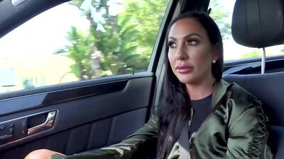 Tiffany Brookes gives a blowjob on a sky tram before riding his dick