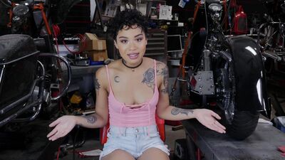 BANG Confessions: Honey Gold Quivers As She Cums On A Revving Motorcycle