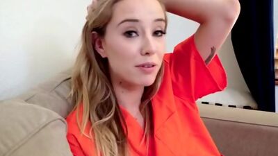 The minute detention girl Haley Reed has visitation with her stepbrother she sucks his cock and rides his cock