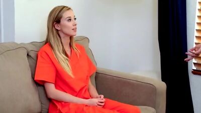 The minute detention girl Haley Reed has visitation with her stepbrother she sucks his cock and rides his cock