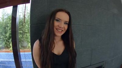 Stunning Wendy Moon is wearing stockings and shows off her tight ass