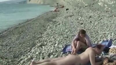 Fully naked girls at the beach drinking and having fun