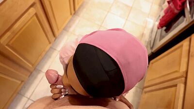 Hijab wearing lady Lily Starfire eager to taste big cock