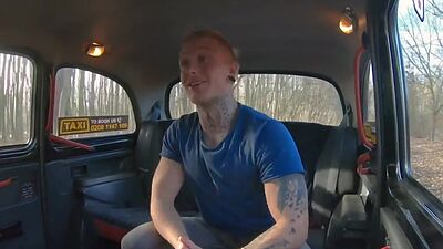 MILF taxi driver in stockings doggy styled in car by client