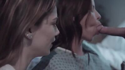 Psychiatric patient sucks cock and gets fucked in threesome