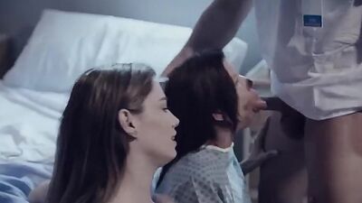 Psychiatric patient sucks cock and gets fucked in threesome