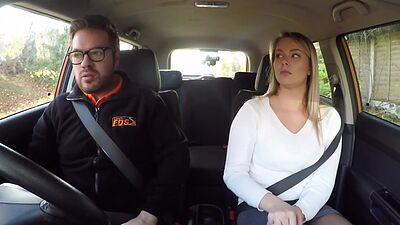Cock riding bae enjoys car fuck with her personal instructor