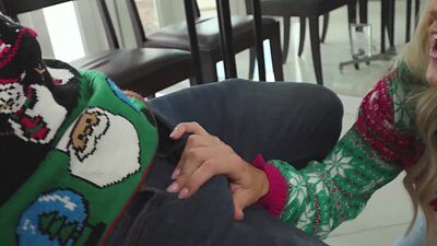 Stepdad getting a blowjob from his stepdaughter Emma Hix