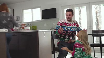 Stepdad getting a blowjob from his stepdaughter Emma Hix